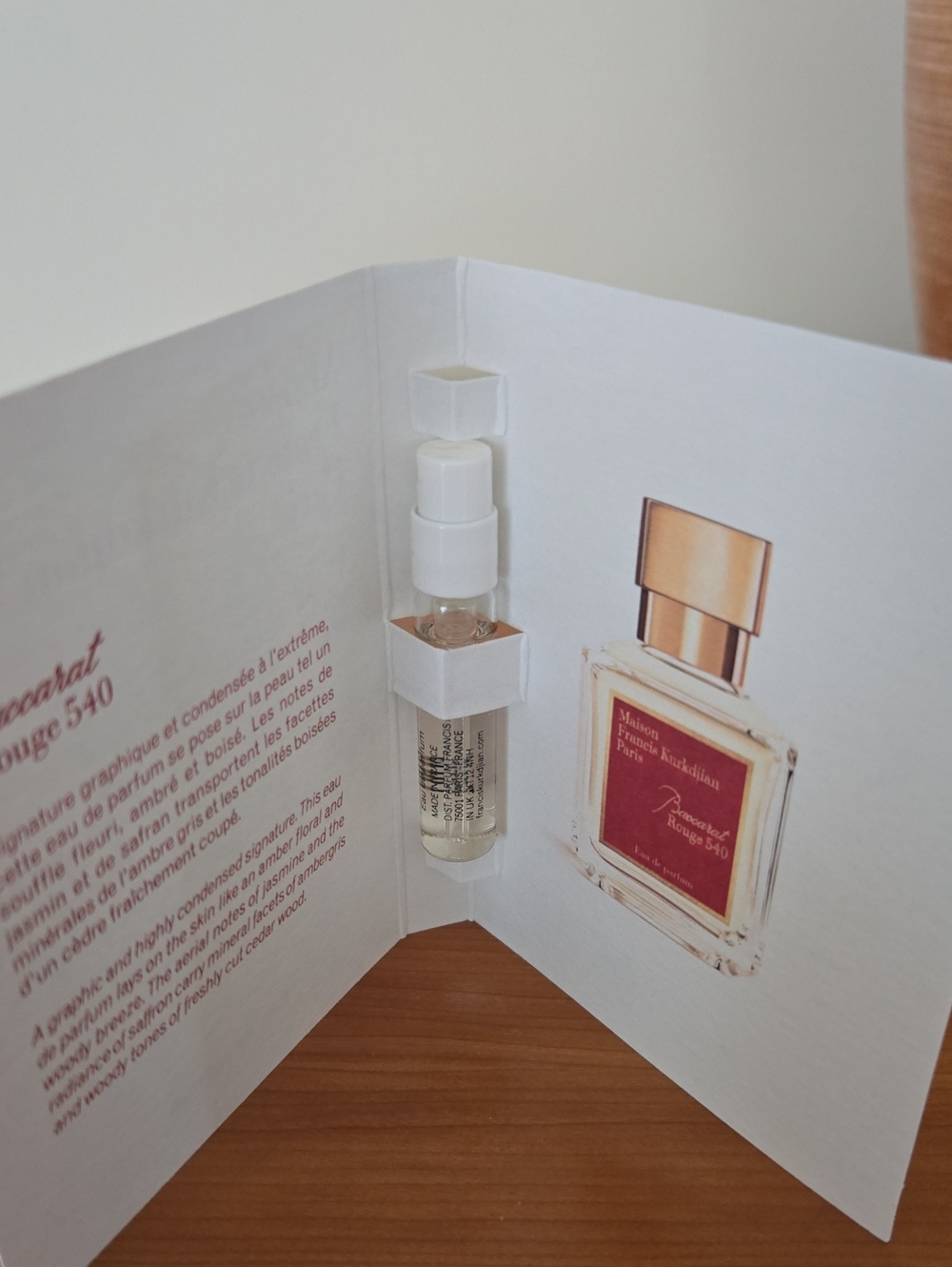 Maison Francis Kurkdjian BACCARAT samples - Picture 2 of 4